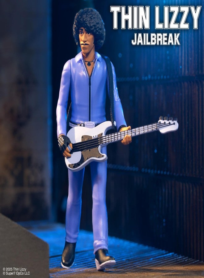 Super7 Reaction Figure Thin Lizzy Phil Lynott (Jailbreak) - 3.75" Thin Lizzy Action Figure with Accessory - Classic Rock Collectibles and Retro Toys - Image 5